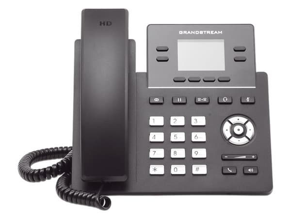 Teléfono IP Grandstream GRP2612P, con Pantalla 2.4", 4 líneas SIP con 2 cuentas, puertos Gigabit, IPV4/IPV6.