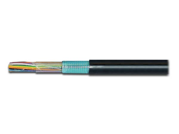 Cable telefónico para exterior subterráneo con relleno de gel, 6 pares, calibre 24AWG.