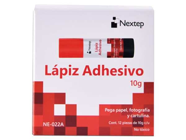 Lápiz Adhesivo Nextep de 10g, paquete con 12 piezas.