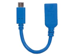 Cable Manhattan de USB-C (macho) a USB-A (hembra), 15cm. Color Azul. - imagen 2