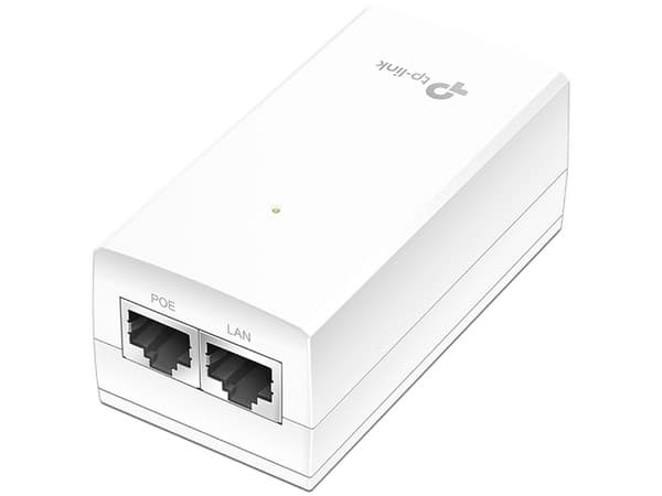 Adaptador TP-Link TL-POE2412G de 2 puertos Gigabit Ethernet, PoE, Hasta 12 W. Color Blanco.