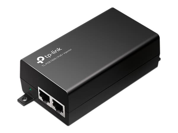 Inyector de Corriente TP-Link  TL-POE160S de 2 puertos Gigabit Ethernet, Hasta 30 W. Color Negro.