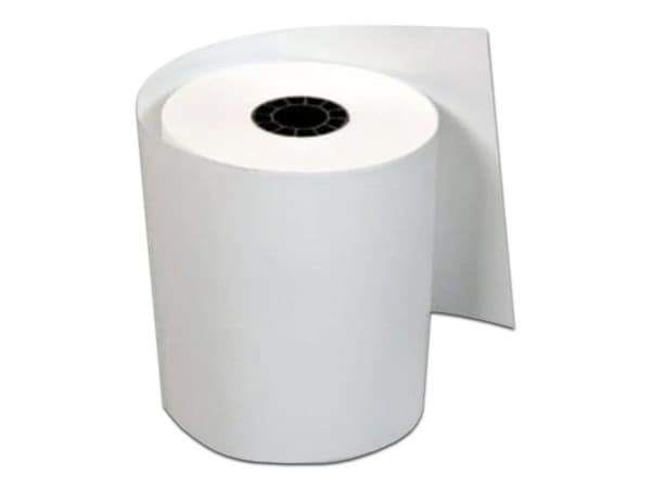 Rollo de Papel PCM EBA7676 de 76x76 mm, para Punto de Venta. Color Blanco
