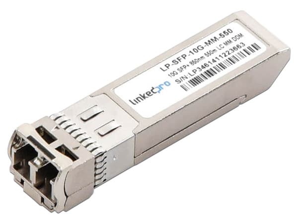 Módulo Transceptor SFP+ LC Gigabit de Fibra Óptica LinkedPro LP-SFP-10G-MM-550, Monomodo, Full-Duplex, 850 nm.