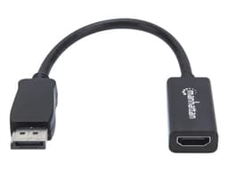 Adaptador de cable de video Manhattan 151634 de DisplayPort (Macho) a HDMI (Hembra), 15 cm. Color Negro - imagen 2