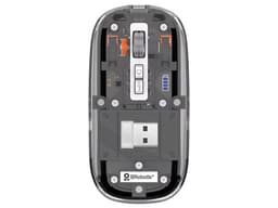 Mouse Inalámbrico BRobotix 6000823, Bateria Recargable, Receptor USB, Transparente. - imagen 1