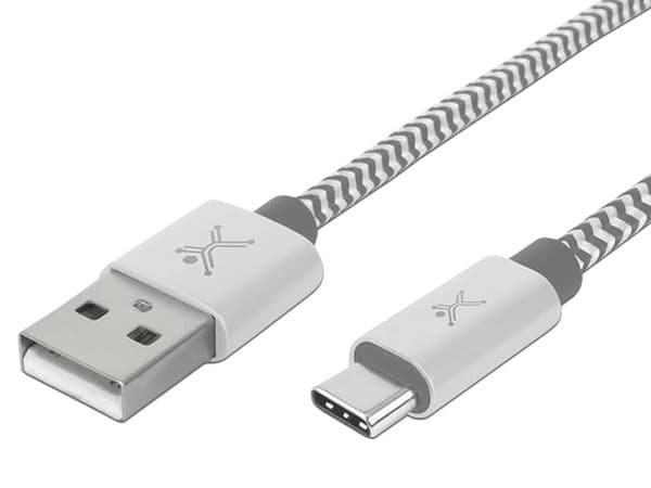 Cable USB Perfect Choice PC-101673, de USB-A a USB-C, 1 metro. Color Gris.