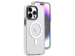 Funda protectora Tekku Matte Color para iPhone 15 Plus, Compatible con MagSafe, Color Blanco Transparente. - imagen 2