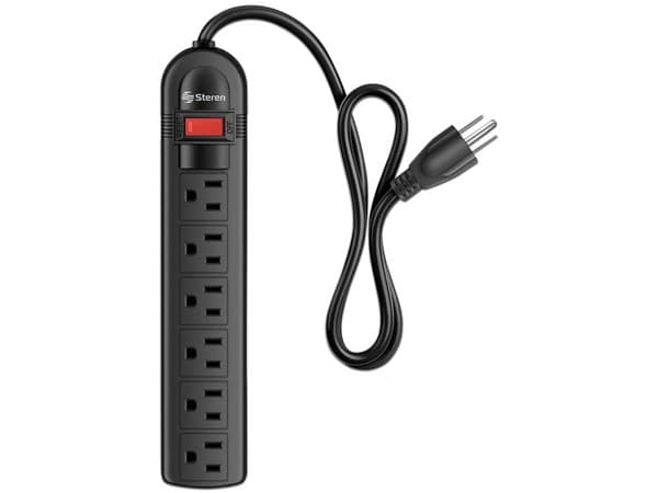 Multicontacto Eléctrico 6 Entradas Horizontales Uso General.