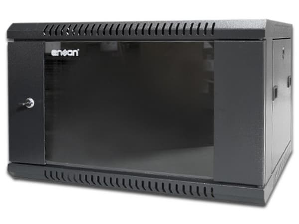 Gabinete Meriva Security de pared, 6U, hasta 60 Kg. Color negro.