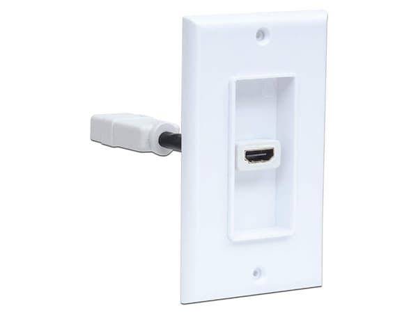 Placa de Pared Manhattan HDMI (hembra). Color blanco.
