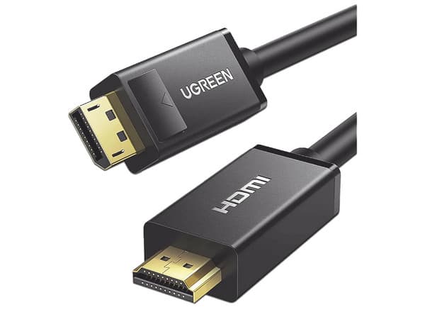 Cable DisplayPort A HDMI Macho 5m, Resolución 4K 30Hz, Soporte 3D, Transmisión Unidireccional, Con Botón De Liberación, Cobre 28AWG, Blindado, Chip Avanzado.