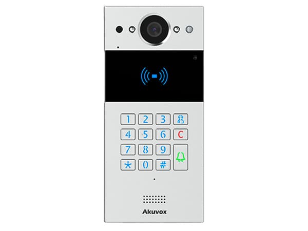 Vídeo portero SIP con teclado y lector de tarjetas Akuvox, Notificación a app, Notificación por llamada telefónica.