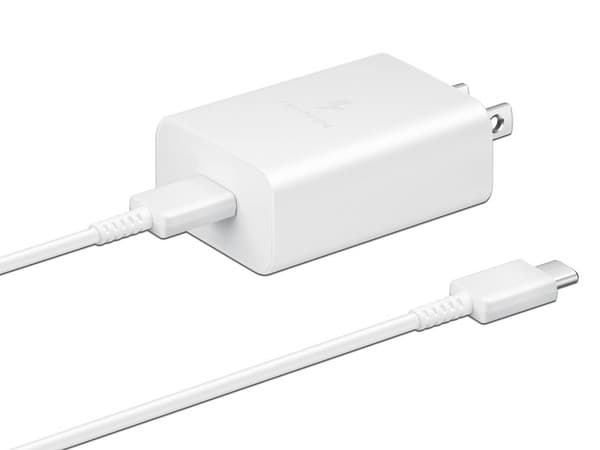 Adaptador de Carga Samsung 15W, Original, Tipo C, con Cable, Blanco.