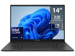 Laptop ASUS Zenbook 14: Procesador Intel Core Ultra 5 125H (hasta 4.5 GHz), Memoria de 8GB LPDDR5, SSD de 1TB, Pantalla de 14" LED Multi-Touch, Video Intel Arc Graphics, S.O. Windows 11 Home (64 Bits), Teclado Versión en Inglés. - imagen 1