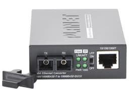 Convertidor de Medios PLANET GT-802S Monomodo de RJ45 a SC Dúplex, 1000 Mbps. Color Negro. - imagen 3
