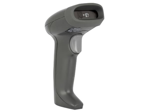 Lector de Código de Barras Honeywell HH490, USB, RS-232, 1D, PDF, 2D, Color Negro, Incluye base y cable USB.