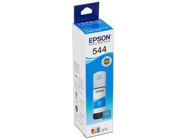 Botella de Tinta Epson, Cian 544, Modelo: T544220-AL.