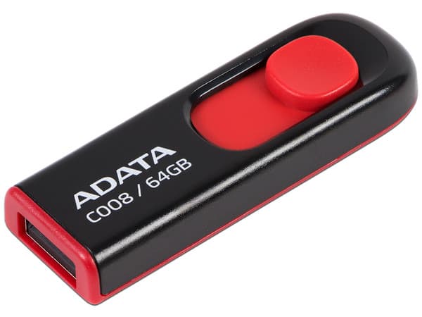 Unidad Flash USB 2.0 ADATA Dash Drive C008 de 64GB.