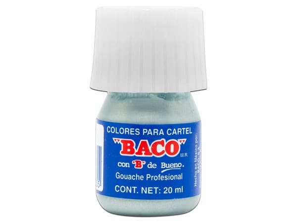Pintura BACO para cartel de 20ml, color Plata #70 con 10 piezas.
