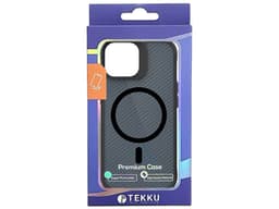 Funda Protectora TEKKU Combat Carbon para iPhone 15, MagSafe, Color Negro. - imagen 3