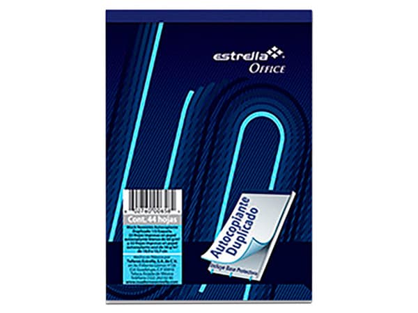 Block Estrella de Remisión Autocopiante, Duplicado, Media Esquela. Dimensiones Máximas 195 x 140 mm, Colores Variados. 44 Páginas.