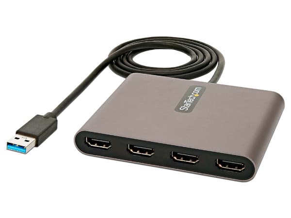 Adaptador de Video Externo USB 3.0 a 4 Puertos HDMI FHD (1920 x 1080p)