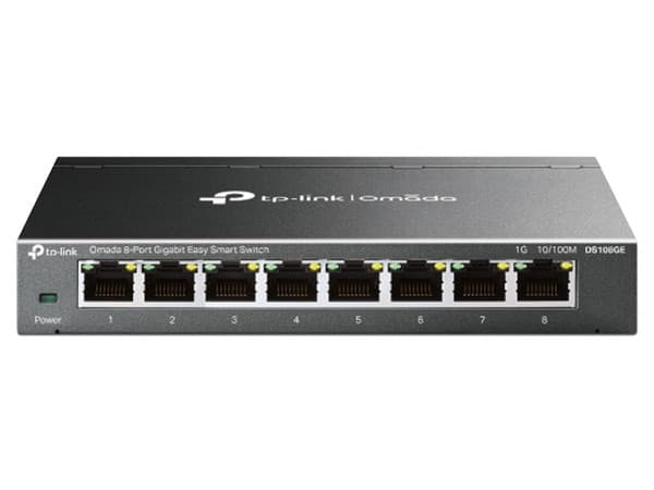 Switch No Administrable TP-Link Omada Easy, 8 Puertos RJ-45 10/100/1000Mbps, Color Gris.