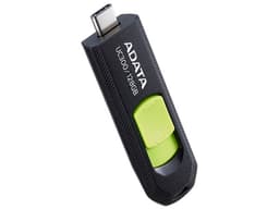 Memoria USB ADATA UC300, 128GB, USB-C, USB 3.2, Color Negro con Verde. - imagen 3