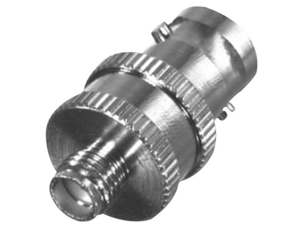 Adaptador en Línea RF Industries RFB-1142, Conector BNC Hembra a SMA Hembra, Radios Portátil Kenwood, Uniden, Níquel, Oro, Teflón.