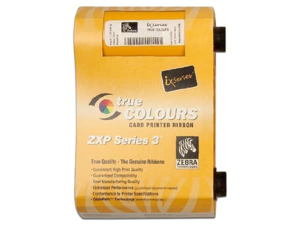 Cinta de transferencia térmica Zebra para 200 tarjetas. Color Negro.