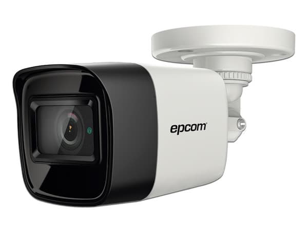 Cámara IP Tipo Bala EPCOM B4K-TURBO-L de 8MP, Lente de 2.8 mm, IR de 30m, IP67, Color Blanco.