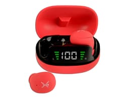 Audífonos Perfect Choice Mini Tinybeats con display, TWS, Bluetooth, Color Rojo - imagen 2
