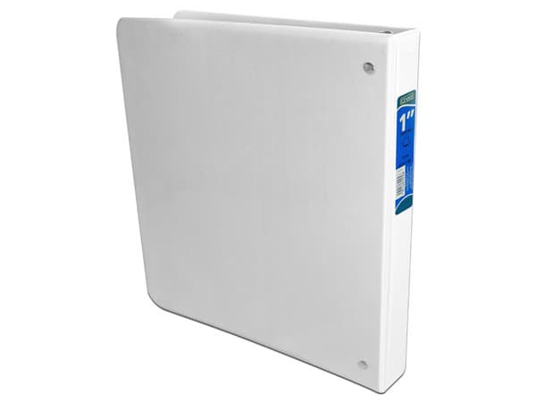 Carpeta Vinil Kinera Aro "D", 1 Pulgada, Color Blanco, 24 Piezas.