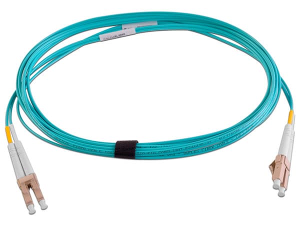 Jumper de Fibra Óptica Multimodo Siemon FJ2-LCLC5L-03AQ de 3m, Conector LC-LC, Dúplex, Color Azul.