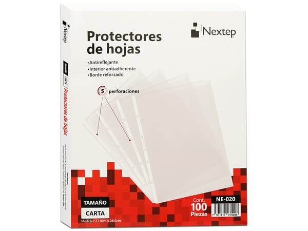Mica Nextep NE-020, Protector Hoja Carta Caja C/100