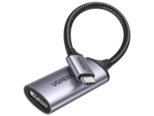 Cable Adaptador UGREEN USB-C A DP 1.4, 8K A 60Hz, 4K A 240Hz, Compatible Con Thunderbolt 3 Y 4, HDR, eARC, DTS, Dolby, 3D, ALLM, VRR, MST, Cable De 10cm, Caja De Aluminio.
