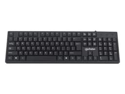 Teclado Manhattan 179324, USB, Versión en Inglés. Color Negro. - imagen 1