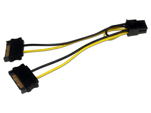StarTech Cable Adaptador 15cm Alimentación SATA a Conector 6 Pines de Corriente de Tarjeta de Video