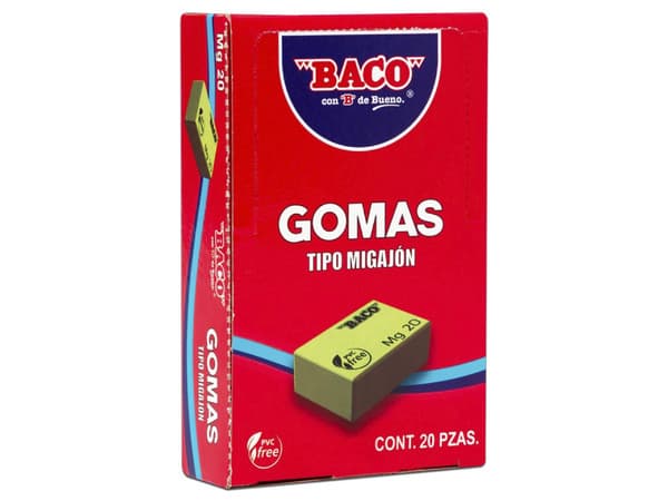 Goma Baco Migajón MG-20 Caja c/20 Pzas