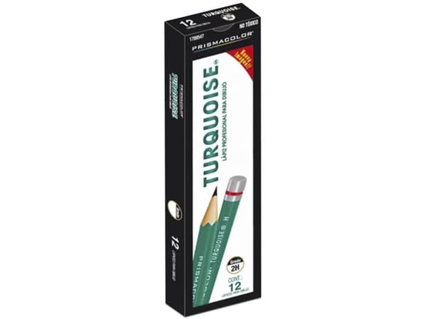 Lápiz Berol Turquoise, 2H, 12 Piezas, Color verde.