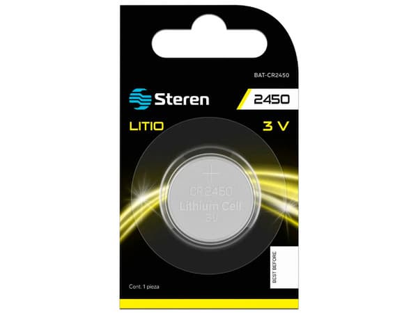 Pila de Litio Steren tipo botón CR2450.