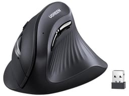 Mouse inalámbrico UGREEN en ángulo vertical, hasta 4000dpi. Color Negro. - imagen 1