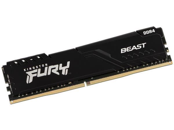Memoria DIMM Kingston Fury Beast, DDR4 PC4-25600 (3200MHz), CL16, 8GB.