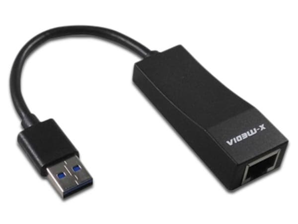 Adaptador X-Media de USB 3.0 a Fast Ethernet 10/100/1000 Mbps.