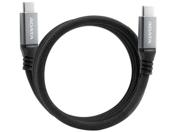 Cable Tipo C ADATA con Nylon Magnetizado y Velocidad 10Gbps. Color Negro.