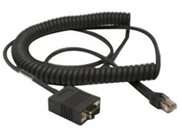 Cable RS232 para lector HSM, conector DB9 hembra, 3m, coiled, 5V ext. con opción Pin 9.