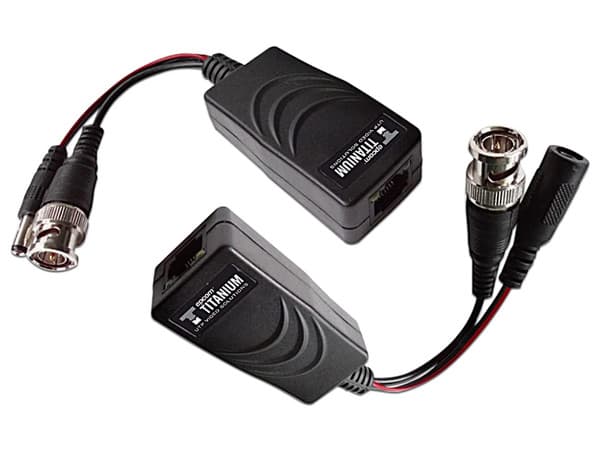 Vídeo Balum Activo Epcom con extensión para cámaras BNC y cable de energía. Color Negro.