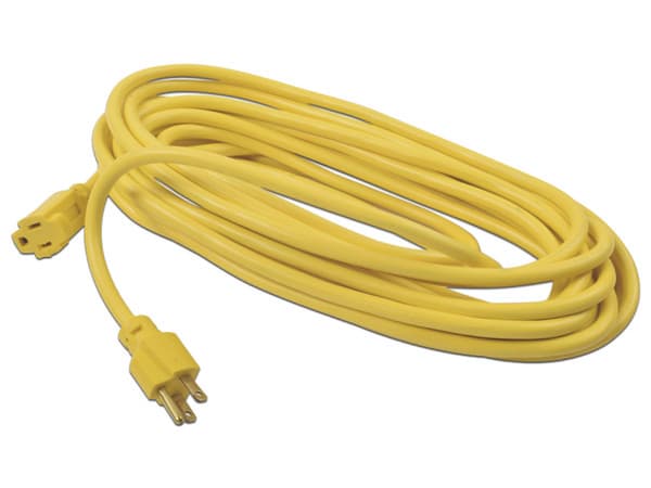 Extensión Eléctrica Surtek SYS-136173 de Uso rudo, Aterrizada, 1 Salida, 10m. Color Amarillo.