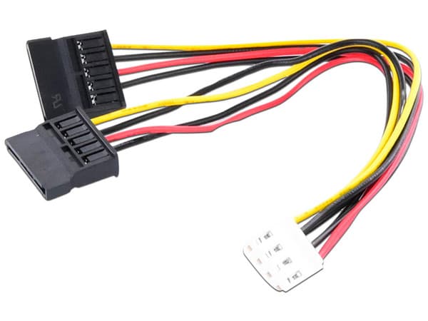 Cable Doble de Corriente SATA HIKVISION 101-502-130, Compatible con DVRs EPCOM y HIKVISION.